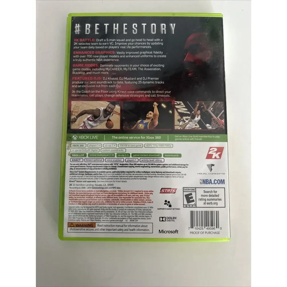 NBA 2K16 (Microsoft Xbox 360, 2015)